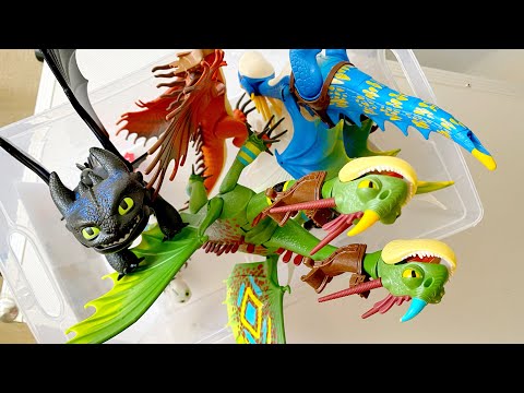BIG BOX OF DRAGONS COLLECTION - How to Train Your Dragon Toys - Toothless and Family! 🐉 Soft Voice