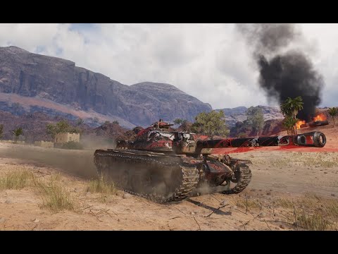 T110E4 7K WITH ARNOLD SCHWARZENEGGER AS A TANK COMMANDER.