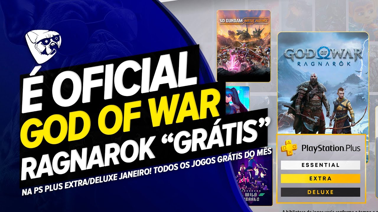 É OFICIAL! God Of War RAGNAROK GRÁTIS Na PS PLUS EXTRA  DELUXE JANEIRO! Todos Os JOGOS GRÁTIS Do MÊS