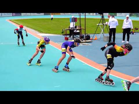 1000m DKA semi final 2 met  282 Noa Petitjean en 568 Rosan Kuip - LB Wervershoof