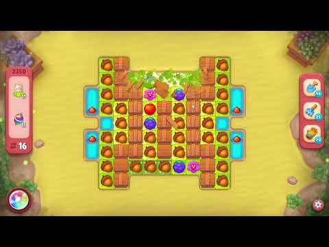 Gardenscapes 2350 Hard Level - 17 moves - NO BooSTERS