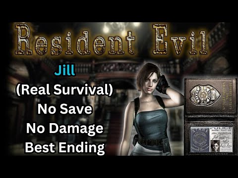 Resident Evil HD Remaster (PC)  - Jill, No Save, No Damage, Real Survival (Hard) , Best Ending