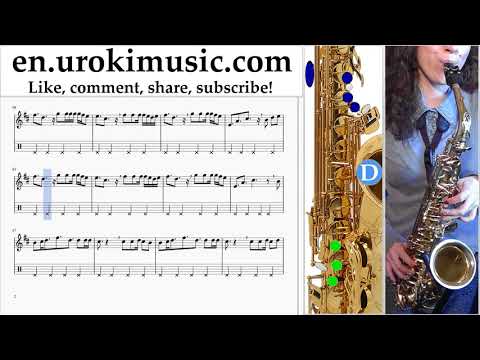 How to Play Saxophone (Tenor) Clean Bandit - Rockabye ft Sean Paul Anne-Marie Tabs Part#2 um-i352