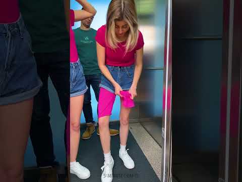 ✂️ 2 Girls Cut their Clothes in Public Places #Shorts