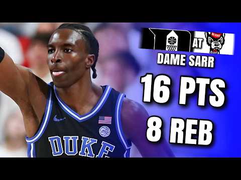 Dame Sarr Duke Highlights at NC State