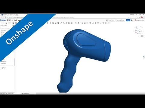 12 1 Hair Dryer Casing V2 Onshape Training Surfaces
