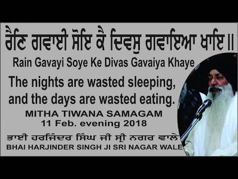 Rain Gavayi Soye Ke By Bhai Harjinder Singh Ji Sri Nagar Wale