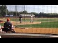 Andrew Davis (LHP) Hitting a double 