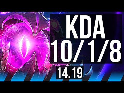 VEL'KOZ vs AATROX (MID) | 10/1/8, Dominating | NA Master | 14.19