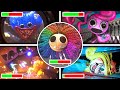 Poppy Playtime Chapters 1 2 3 4 All BOSSES Deaths With HEALTHBARS