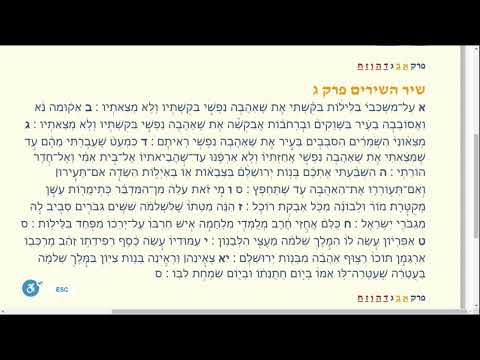 קריאת מגילת שיר השירים: נוסח אשכנז- Reading of Megillas Shir HaShirim (Song of Songs): Ashkenaz Trop