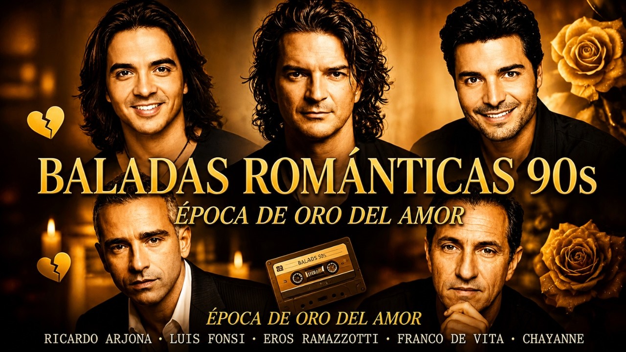 BALADAS ROMANTICAS 90S - Ricardo Arjona, Luis Fonsi, Eros Ramazzotti, Franco de Vita, Chayanne