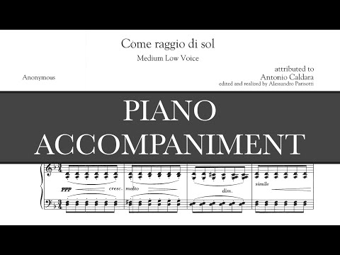 Come raggio di sol (Antonio Caldara) - Piano Accompaniment in D Minor