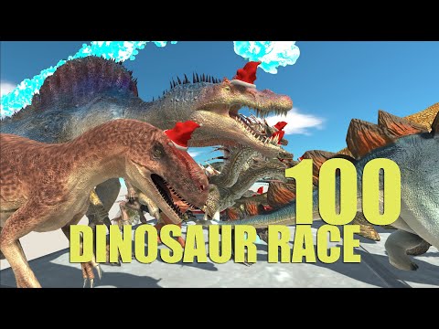 DINOSAUR RACE 100 - Animal Revolt Battle Simulator