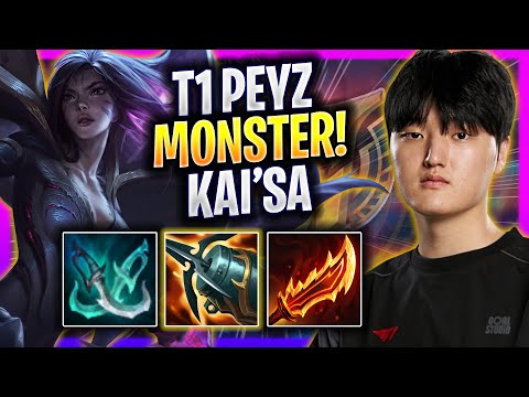 T1 PEYZ IS A MONSTER WITH KAI'SA! - T1 Peyz Plays Kai'sa ADC vs Lucian!