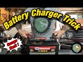 Garage Hack! How to charge a completely dead battery.