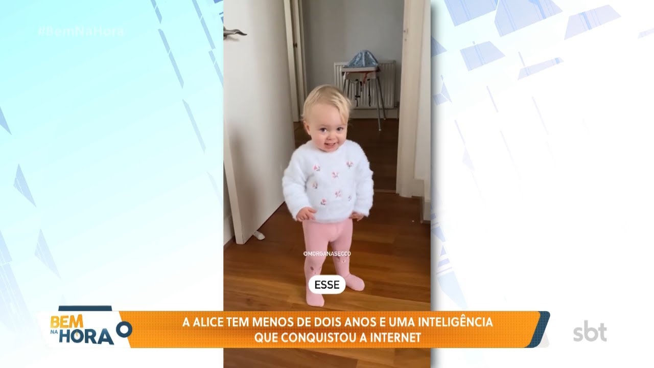 A Alice tem menos de dois anos e uma inteligência que conquistou a internet
