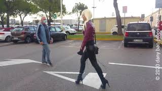 DANA LABO - leather outfit leggings jacket and boo