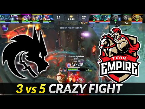 Team SPIRIT vs EMPIRE - What a Crazy 3vs5 fight!!