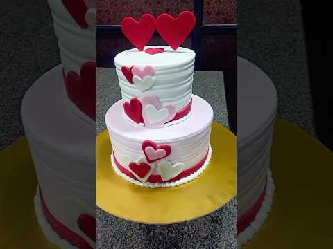 2 step anniversary cake design #shorts #cake #viral #design