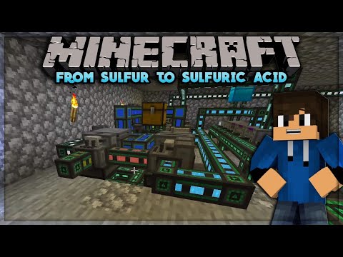 FROM SULFUR TO SULFURIC ACID in Surviving with Mekanism Minecraft 1.15