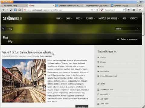 How to setup the PostIT Blog Module with the Stronghold skin in DotNetNuke - part 1/2 - Video #290