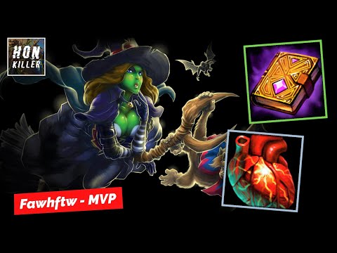 HoN Wretched Hag GRIMOIRE OF POWER with BEHEMOTH'S HEART - MVP