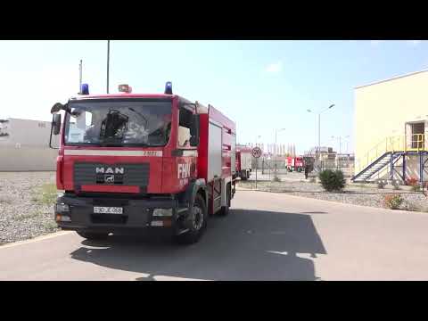 FHN Heydər Əliyev adına Neft Emalı Zavodunda yanğın-taktiki təlim keçirib