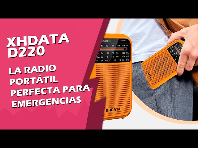 Vídeo relacionado con XHDATA D220 Radio Portátil Pequeña FM Am SW, Radio a Pilas, Transistoresradio Pequeños con Excelente Recepción, Ideal para Emergencias, Regalos y Familia (Naranja)