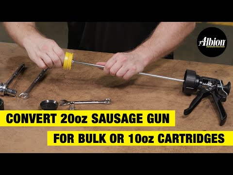 How to Convert a B12S20 Sausage Gun to Dispense Bulk or 10oz cartridges | Albion Engineering