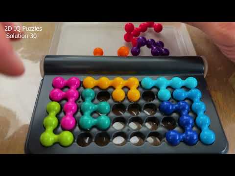 IQ 2D Puzzle Solution 30....Question, look at the end of the game -  How to play IQ Fit - SmartGames