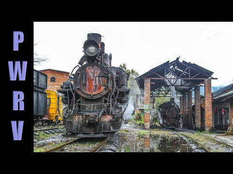 Chinese Railways - Rongshan 762mm Narrow Gauge Prison Railway w/C2's #211 & 219 Shunting & Servicing