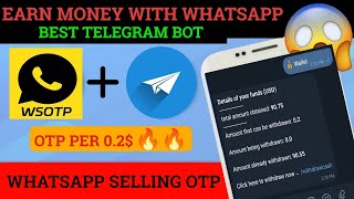 How To Sell WhatsApp Number And Make Money |Best Telegram Earning Bot | Sell WhatsApp Otp