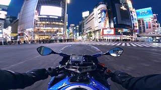 Tokyo 4K Night Ride to Shibuya GoPro Motorcycle POV Night Drive Japan Mp4 3GP & Mp3