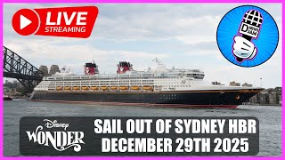 Disney Wonder Live Stream: Sail out of Sydney Harbour 😃👍🏼🏰🇦🇺🛳⚓️