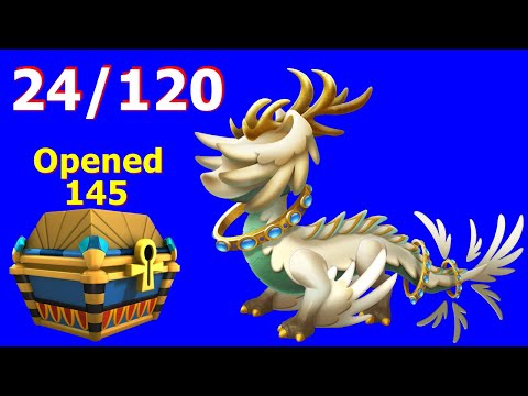 24/120 Celestial Courier dragon piece | opened 145 divine chest in 3 days | DML