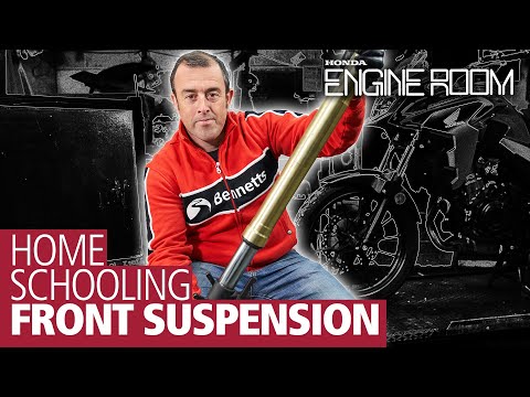 How does the front suspension on a motorcycle work? | Home Schooling Lesson 6
