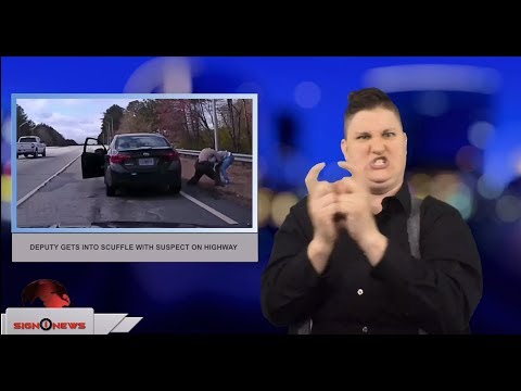 Deputy get into scuffle with suspect on highway (ASL - 3.19.18)