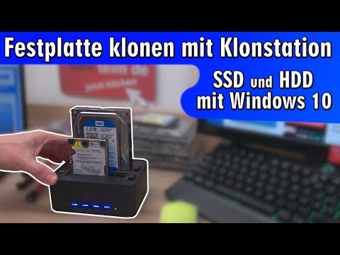 Festplatte SSD klonen mit Klonstation 🐏 Windows 10 kopieren ohne extra Software