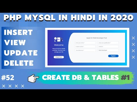 How to Create Database and Tables in PHP MySQL using PHPMyAdmin XAMPP in Hindi 52