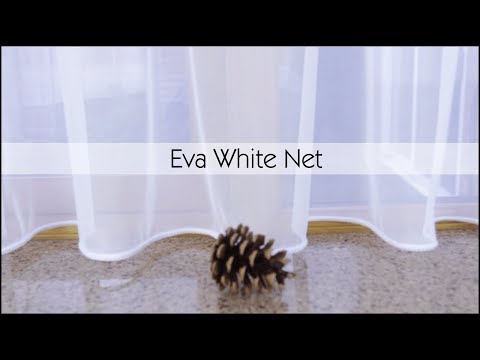 Eva White Plain Net Curtain