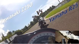 Download lagu Kawasaki Z250 vs Yamaha r25 - April 2015 - Run 5 mp3