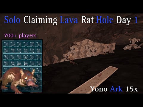 Solo Claiming The Best Rat Hole Day 1 | Yono Ark 15x