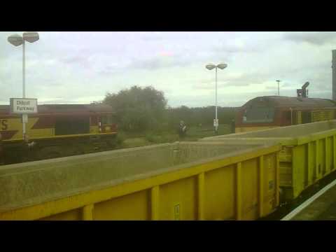The tops of 67008 and 67027 on the RHTT at Didcot Parkway