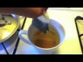 Drinking Lipton Green Tea 