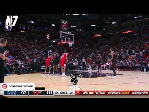 Footage From the Washington Wizards Match  |  Ömer Faruk Yurtseven  |  Miami Heat