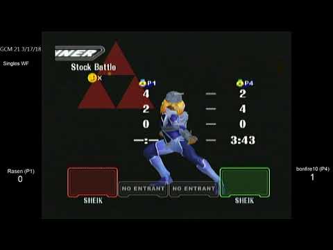 GCM 21 SSBM - Rasen (Falco, Sheik) vs. bonfire10 (Falco, Sheik) - Melee WF