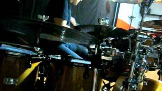 Alex Grousset playing on Damien Schmitt's Mapex drumset