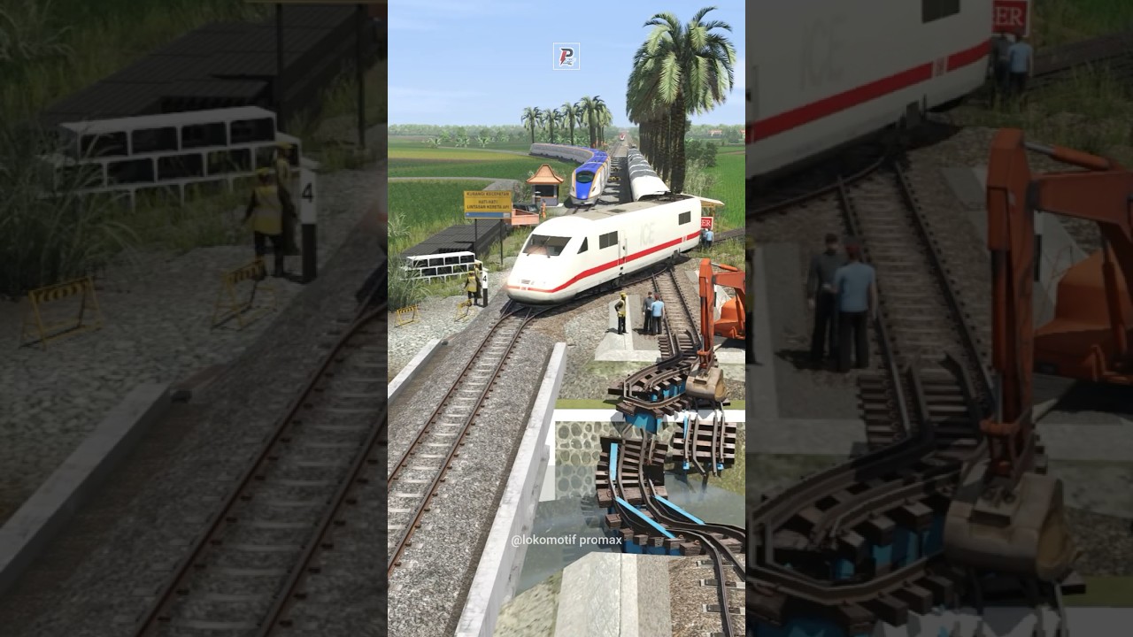 ICE 3 High Speed Switches Tracks High Speed Train Crash Occurs #railroad #railtrack #train #railway