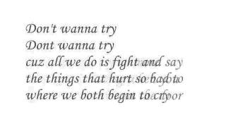 Frankie J- Don&#39;t Wanna Try with lyrics